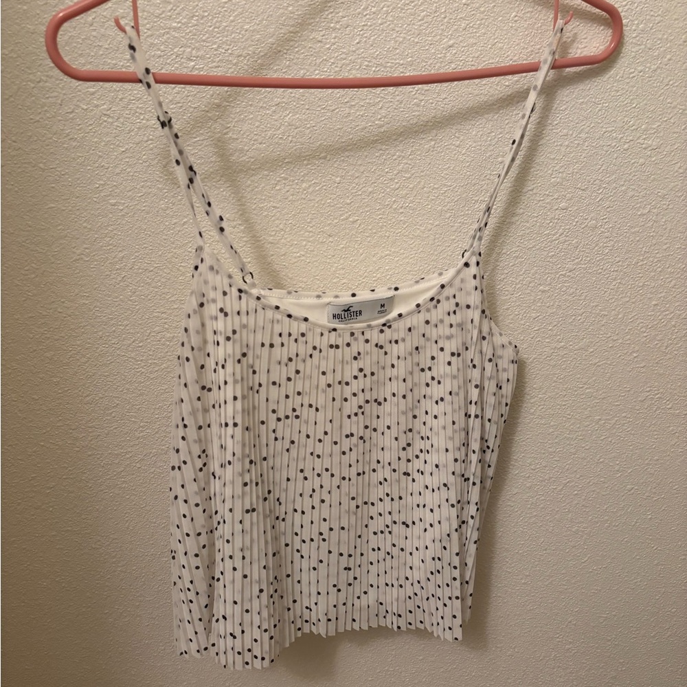 Whit Polka-Dot Tank Top